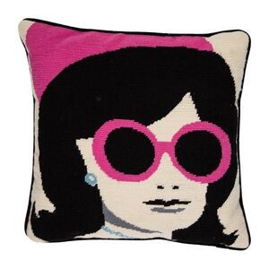 OH! Jackie O! Jonathan Adler Pillow Cover Onassis Kennedy Needlepoint Rare 2011